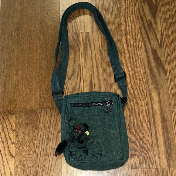 Kipling Handbags - Kipling Green water resistant Crossbody Bag with Keychain